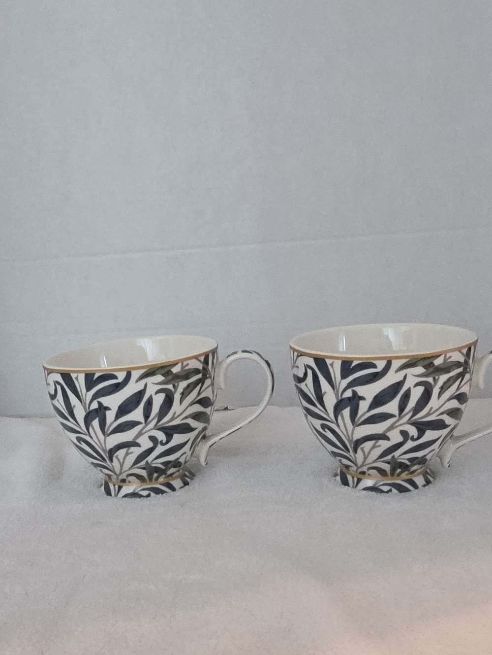 William Morris The Leonardo Collection Willow Bough Footed Coffee Tea Mugs 2